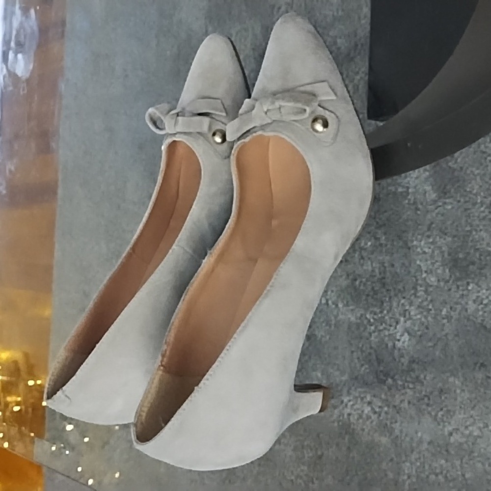 Luca Ferri Faux Suede Kitten Heel